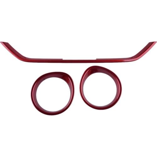 1 Set Red ABS Central Console Air Outlet Vent Covers Trims Car Styling Fit For Kia K3 Forte 2019 2020 2021