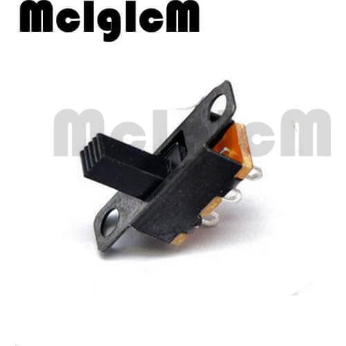 100Pcs Micro Slide Switch 3PIN 2 Position 1P2T ON-OFF Toggle Switch Handle high 6mm SS12F15VG6