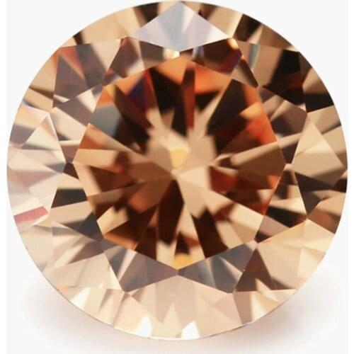 11.80 Cts Natural Gemstone Champagne Sapphire 12mm Round Cut Gem Sri-Lanka VVS