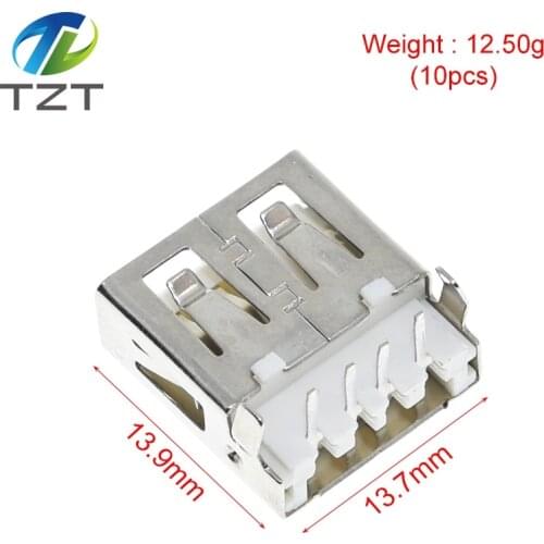 2020 Hot Sale 10Pcs USB Type A Standard Port Female Solder Jacks Connector PCB Socket USB-A Type