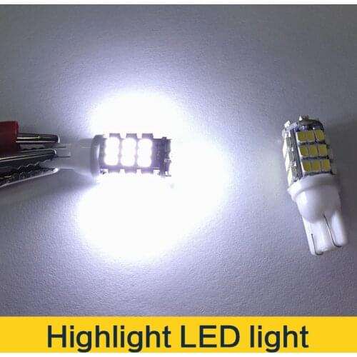 4PCS Led T10 Light Car IBulb T10 LED 12V DC Car Side License Plate Lamp Wedge Light White Lamp Auto Bulb Car Styling
