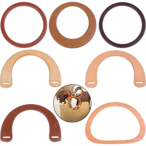 7 styles 1PC Hot Sale Wooden Resin Handle Replacement DIY Handbag Purse Frame Bag Accessories Tool