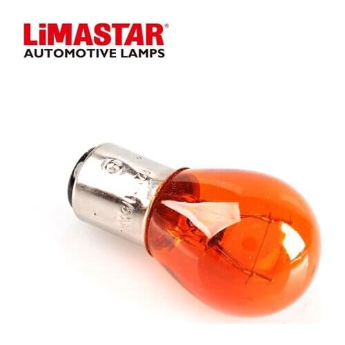 10PCS/LOT Limastar Auto Lamp Bulbs Car Tail Light S25 P21/5W BAU15s 12V AMBER