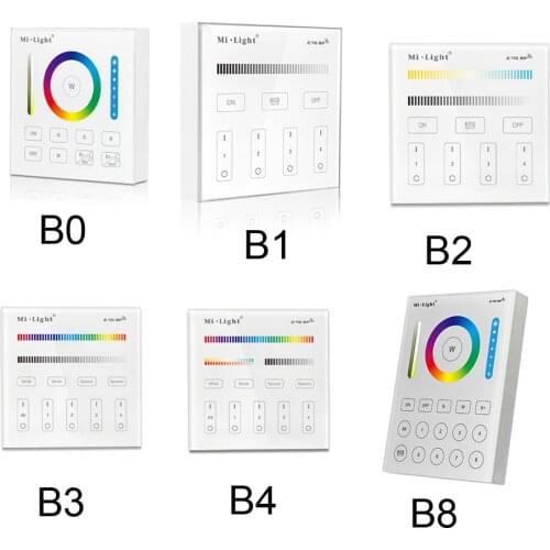 2.4GHz Wireless WIFI Touch Panel Dimmer/RGBW/RGB + CCT LED Smart Remote Controller Mi Light / MIBOXER B1 B2 B3 B4 B8 4Zone 8Zone