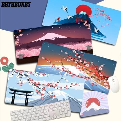 BBTHBDNBY Japan mount fuji cherry blossom Large sizes Mouse pad mat Size for Deak Mat for overwatch/cs go/world of warcraft