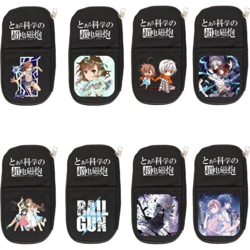 Toaru Kagaku no Railgun S Misaka Mikoto Shirai Kuroko Pencil Case Wallet Purse School Pen Zipper Bag Anime Cartoon Kids Gift