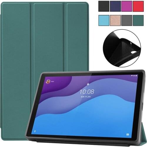 For Lenovo tb x306f Case Tri-Fold PU Leather TPU Back Leather Smart Tablet Funda For Lenovo Tab M10 HD Case 2nd Gen tb-x306x