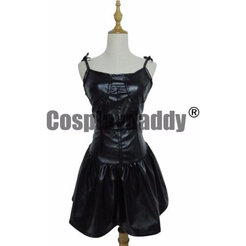 Future Diary Mirai Nikki Gasai Yuno Cosplay Costume Anime Black Leather Dress