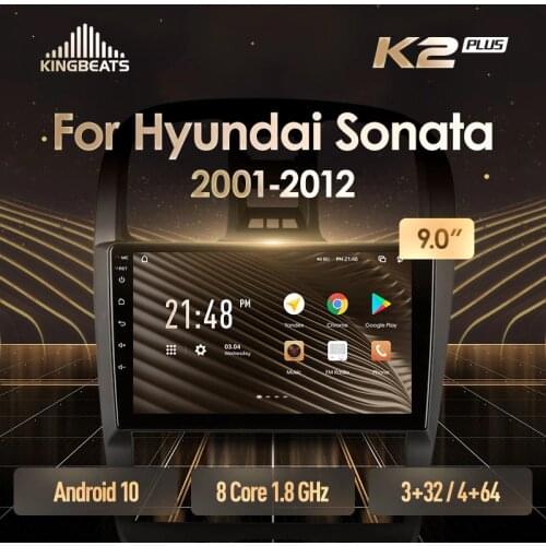 KingBeats Android 10 Octa-Core head unit HU 4G in Dash Car Radio Multimedia Video Player Navigation GPS For Hyundai Sonata EF рестайлинг 2001 - 2012 no dvd 2 din Double Din Android Car Stereo 2din