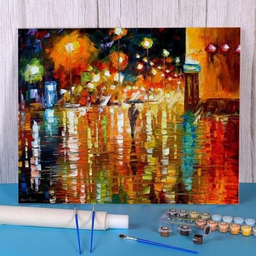 Beauty The Rain DIY Painting By Numbers Set Oil Paints 50*70 Picture By Numbers Photo Loft Wall Picture Kids Wall Handiwork