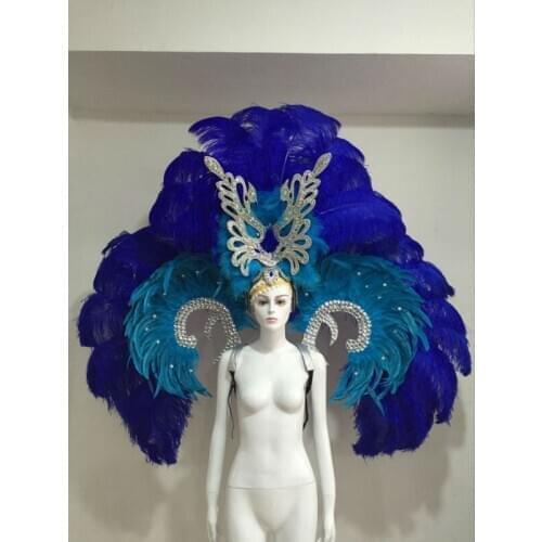 Latin dance Samba accessories Fashion exquisite headdress feathers Delicate dance shows accessories