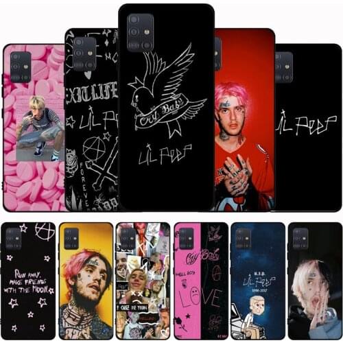 Lil Peep Black Soft Phone Case For Samsung M21 M31S M41 M51 M10 M20 M30S M40 A7 A8 A9 2018 A12 A80 A90 A81 A91 Cover