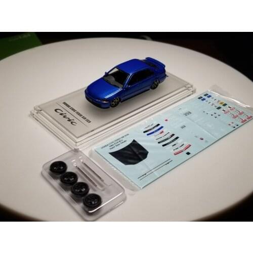 1:64 HONDA CIVIC EG9 BLUE Alloy model car Metal toys for childen kids diecast gift