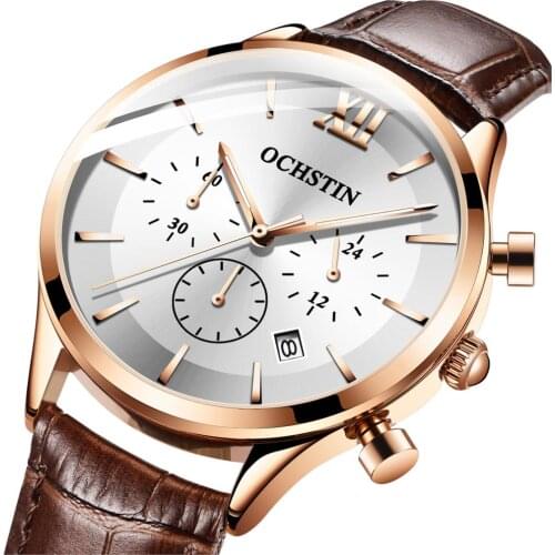 New 2020 Minimalist Men Watches OCHSTIN Luxury Brand Chronograph Quartz Watches Men Waterproof Sport Watches Boss Watches Gifts