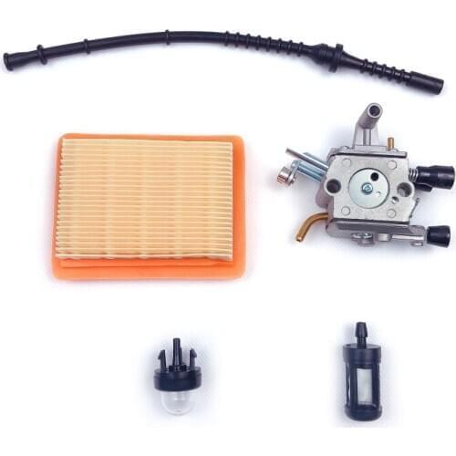 Carburetor Kit for Stihl FS400 FS450 FS480 String Trimmer Brush Cutter with Fuel Line Filter Primer Bulb Accessories