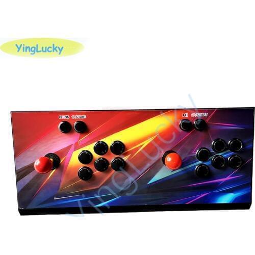 2 players Pandora box kit box Arcade Joystick Kit DIY Acrylic Art Panel Parts 20 Buttons Flat Box