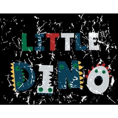 Cartoon alphabet dinosaur clothing heat transfer DIY childrens hooded clothes ironing heating environmental protection stickers