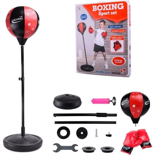 1 Set Teen Fitness Freestanding Reflex Punching Bag Boxing Reflex Ball Fitness Sports Equipment Training