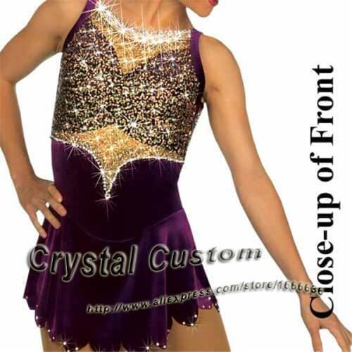 Hot Selling Ice Skating Dress For Girls Spandex Graceful New Brand Figure Skating Competition Dress Customized DR2650