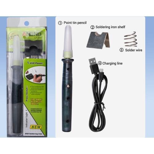 Portable USB Soldering Iron Tip 5V 8W Adjustable Temperature Soldering Station