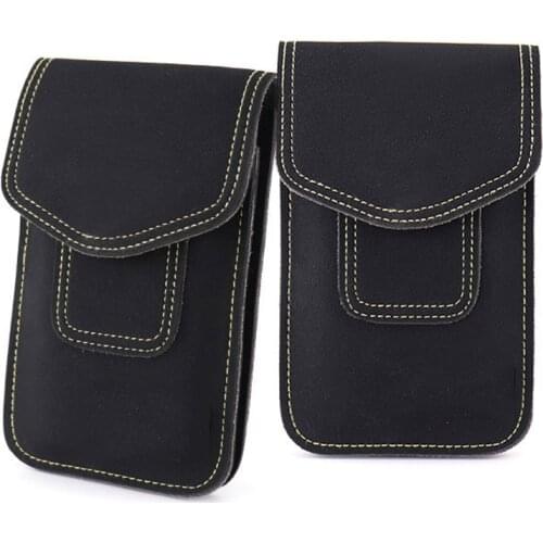 2020 New Casual Mobile Phone Bag Waist Packs Pouch for Men Male Holster Rivet Waist Bag With Belt Cover Purse Clutch Package Bag