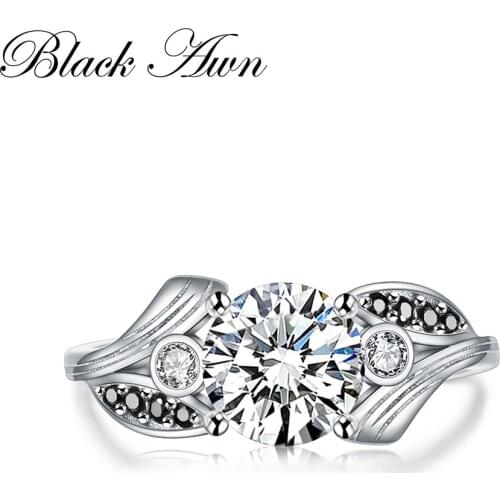 Simple Anillos Mujer 925 Sterling Silver Jewelry Trendy Wedding Rings for Women Fashion Engagement Ring Bague Femme Bijoux C153