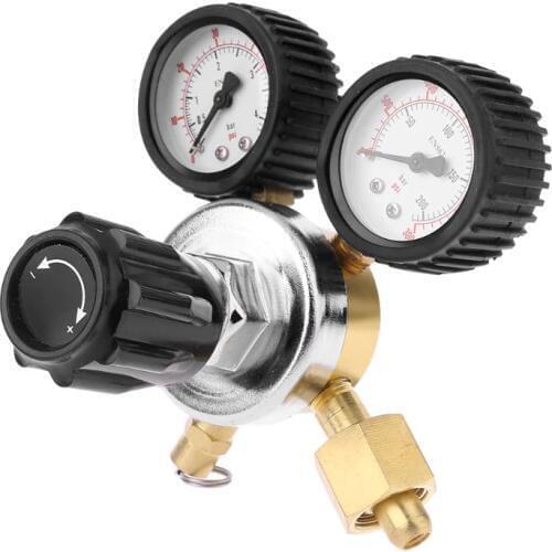 CO2 Regulator Keg Beer Regulator with Pressure Relief Valve for Gas 0-3000PSI (Dual Gauge) Carbon Dioxide Reducer