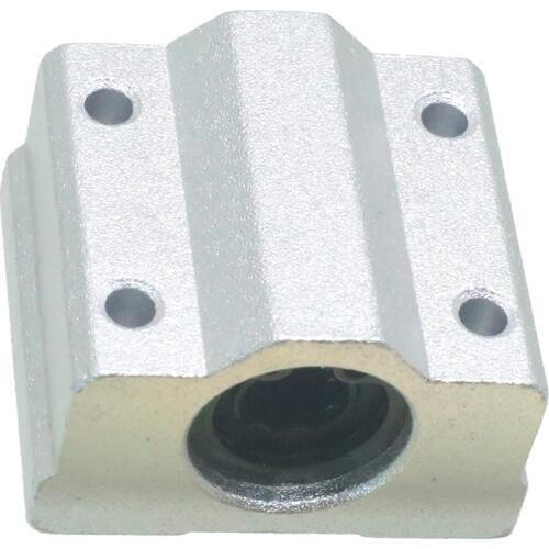 SCS8UU 8mm Linear motion slide units bearing block Al Rail guide shaft CNC SILVER