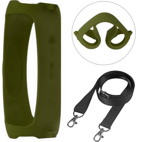 Outdoor Travel Silicone Case Skin with Strap for JBL Charge 5 Portable Wireless Bluetooth Speaker Protective Cover