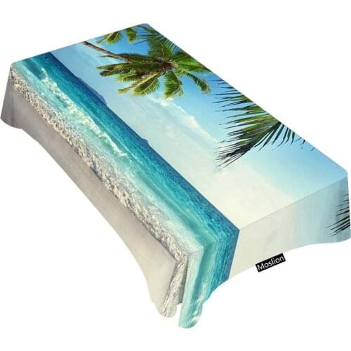 Palms Ocean Tropical Beach Theme Tablecloth