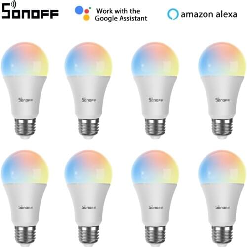 1/5pcs SONOFF Wi-Fi Smart LED Bulb B05-B-A60/ B02-B-A60 For Smart Home Automation APP Control Work With Alxea Google Home