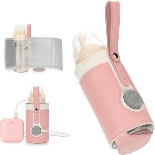 USB Baby Bottle Warmer Portable Travel Milk Warmer Infant Feeding Bottle Heated Insulation Thermostat Feeding Bottle Heating Bag
