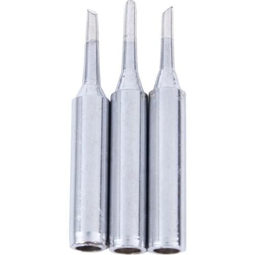 3Pcs 900M-T-2C 60W 2mm Width Bevel Soldering Solder Iron Tip 43 x 6mm