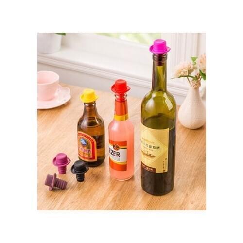 500pcs Wine Bottle Stopper Silicone Bar Tools Preservation Wine Stoppers Kitchen Wine Champagne Stopper Beverage Closures