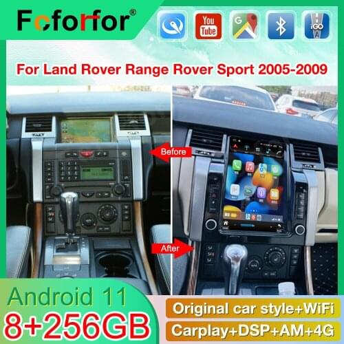 Android11 For Land Rover Range Rover Sport Car Multimedia Radio Player Touch Screen Stereo GPS Navigation System DSP Carplay