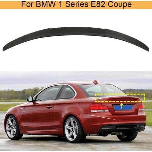 Car Rear Trunk Spoiler Wing for BMW 1 Series E82 Coupe 2 Door 2007 - 2012 Trunk Lip Boot Wing Spoiler Carbon Fiber