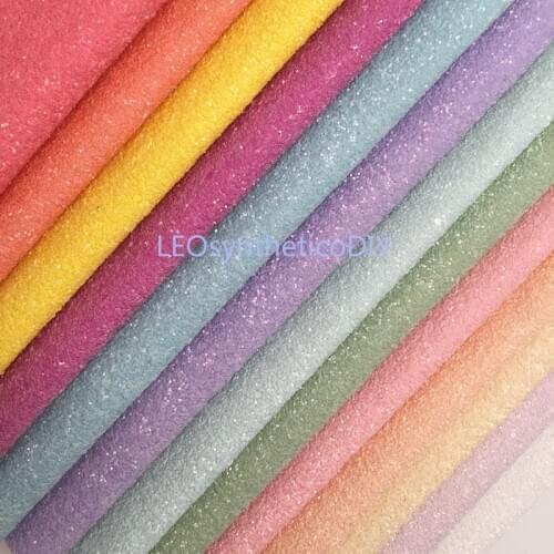 1PC 21X29CM Glitter Fabric, Chunky Glitter Leather, Matt Glitter Leather Sheets For Making Bows LEOsyntheticoDIY T461A