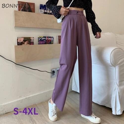 Pants Women High Waist Large Size S-4XL Basic Simple Popular Trousers Solid Leisure Harajuku College Female Elegant Spring New