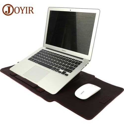 JOYIR Laptop Sleeve for Macbook Pro 13 Case Portable Laptop Bag 13.3" Genuine Leather Laptop for MacBook Air 13 Sleeve Cltuch