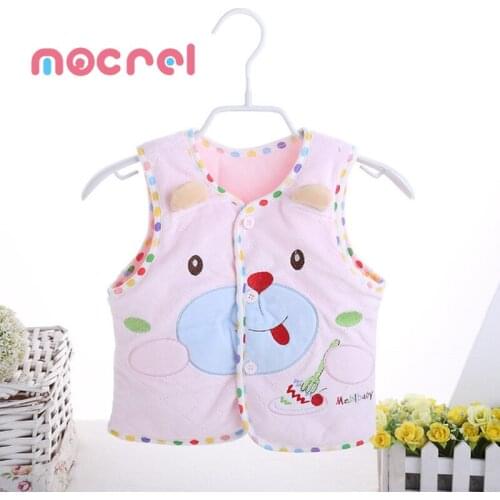 Baby Clothing 0 To 3 Mos Winter Baby Baby Clip Cotton Cardigan Add Wool Warm Thickening Coat Newborn Children Waistcoat Vest