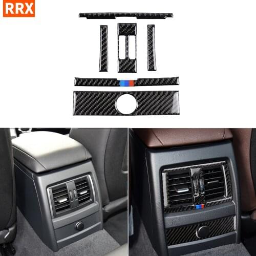 For BMW 3 3GT series F30 F34 2013-2016 Rear Air Conditioner Outlet Carbon Fiber Sticker Air Vent Trim Modified Car Accessories