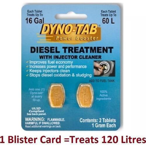 Dynotab® Diesel Treatment with Injector Cleaner 2-tab Carbon Cleaner Power Booster Fuel Saver (Diesel Only)