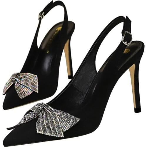 Европейские и американские праздничные туфли на высоких каблуках, замшевые щели, растяжки на шпильках, выдолбленные дрели