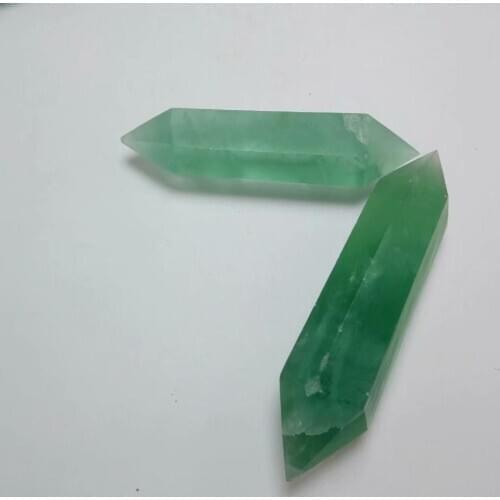 Hot natural green fluorite quartz crystal wand points natural stones and crystals healing gemstones for home decoration gift 1pc