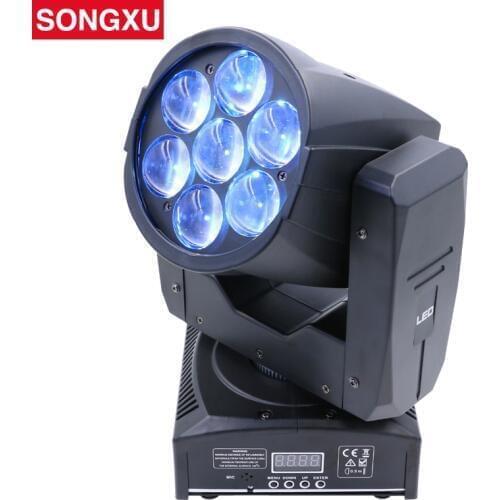LED Moving Head Zoom Light 16 DMX Channel 7x12W RGBW 4IN1 Color Mixing DMX DJ Lighting Stage Light/SX-MH0712Z