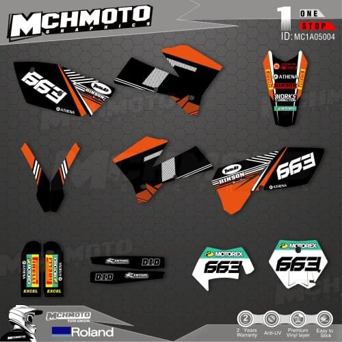 MCHMFG Customized Team Graphics Backgrounds Decals Custom Stickers For 05-06SXF 06-07XCF 05-07EXC 06-07XCW Graphics