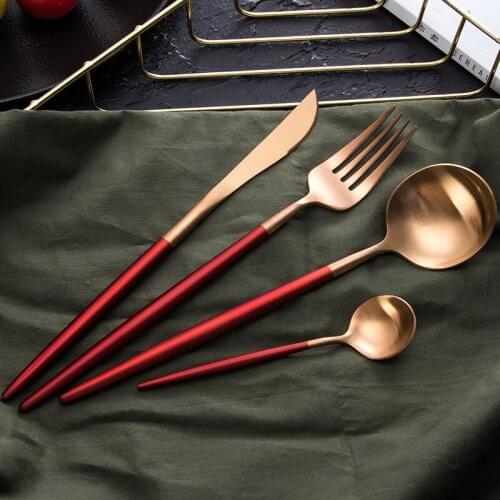 Stainless Steel Tableware Set Steak Knife Pasta Salad Bread Exquisite Flatware Set Household Christmas Festive Tableware Gift