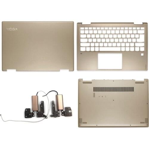 NEW Lcd Back Cover/Palmrest/Bottom Case/Hinges For Lenovo Yoga 720-13 720-13IKB Laptop Rear Lid Top Back Cover Gold