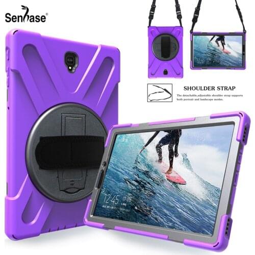 Shockproof Kids Safe PC Silicon Hybrid Stand Tablet Cover For Samsung Galaxy Tab S4 10.5 inch T830 T835 Case With Shoulder Strap