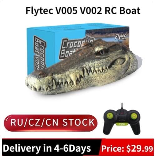 Flytec V005 RC Boat 2.4G Simulation Crocodile Head 15km/h RC Remote Control Electric Racing Boat Toys Crocodile Head Spoof Toy